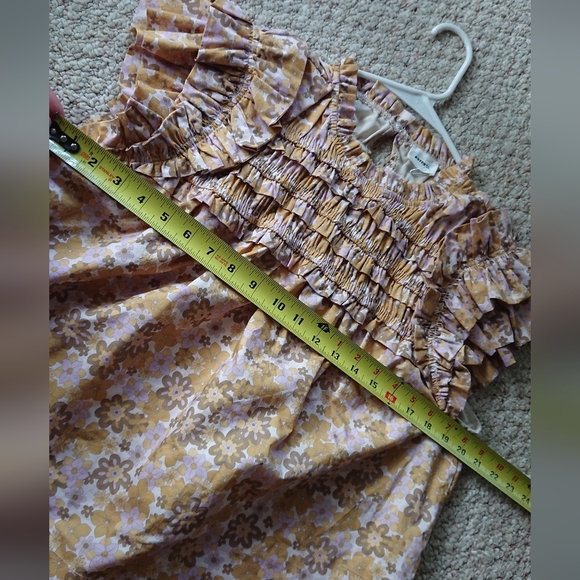 AUREUM Smocked Ruffled floral Blouse size M - Picture 8 of 12